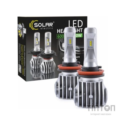 Автолампа SOLAR H11 CANBUS 12/24V 6500K 6000Lm 50W Cree Chip 1860 (8611)