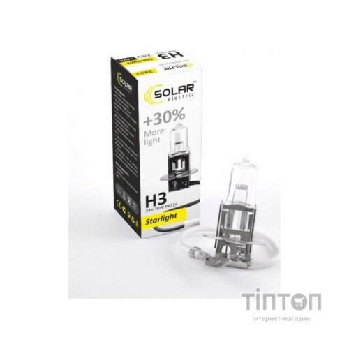 Автолампа SOLAR H3 24V 70W PK22s Starlight+30 (2403)