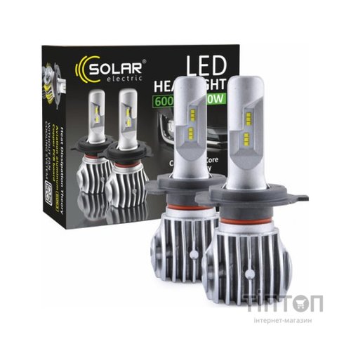 Автолампа SOLAR H4 12/24V 6500K 6000Lm 50W Cree Chip 1860 (8604)