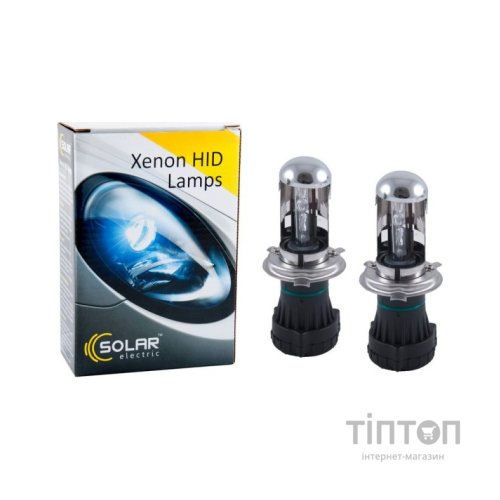 Автолампа SOLAR H4 bi-xenon 6000K,85V,35W P43t-38 (1460)