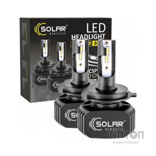 Автолампа SOLAR H4 LED 12/24V 40W 5000Lm 6000K, CSP1860 (8204)