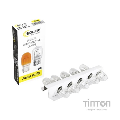Автолампа SOLAR W21W 12V W3x16d (1266)