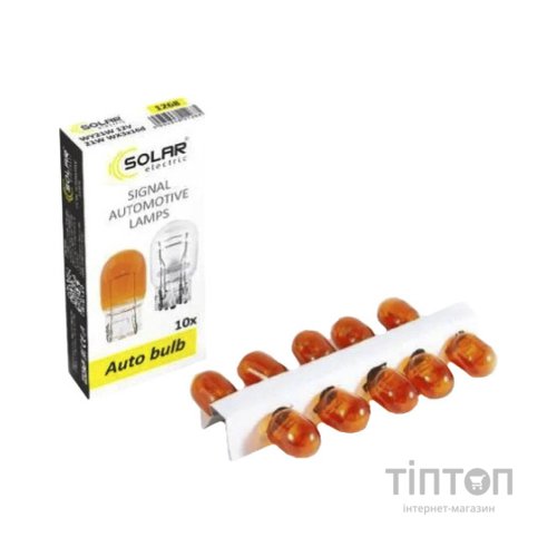 Автолампа SOLAR WY21W AMBER 12V WX3x16d (1268)