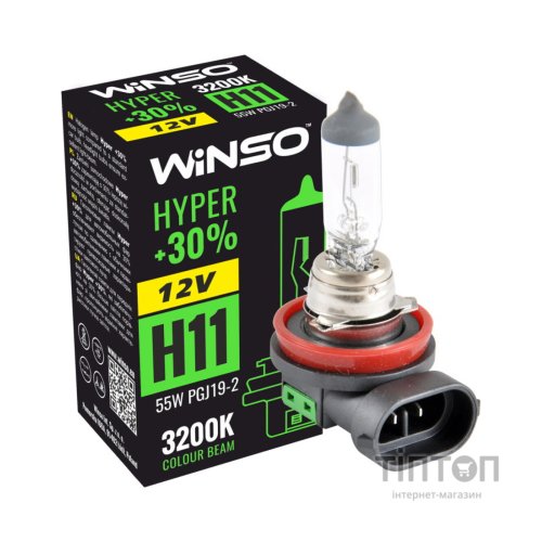 Автолампа WINSO H11 +30 55W (712810)