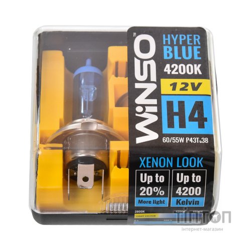 Автолампа WINSO H4 HYPER BLUE 4200K 60/55W (712450)
