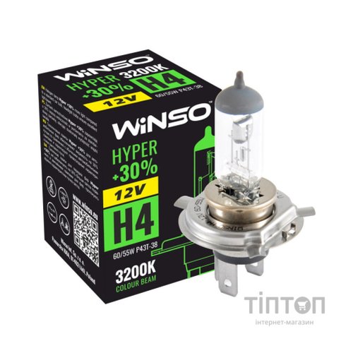 Автолампа WINSO H4 HYPER +30 60/55W (712400)