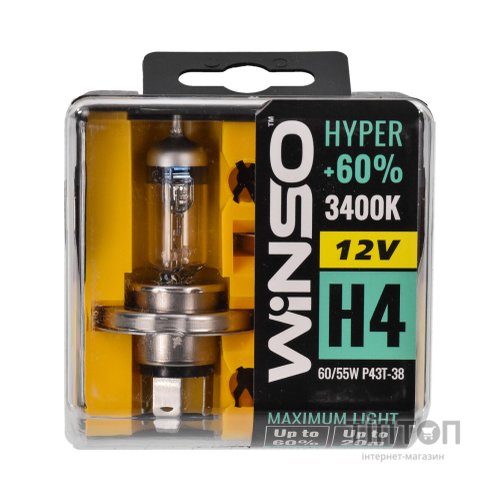 Автолампа WINSO H4 HYPER +60 60/55W (712430)