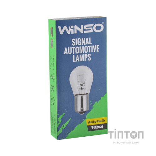 Автолампа WINSO PY21W 21W BAU15s Amber (713110)