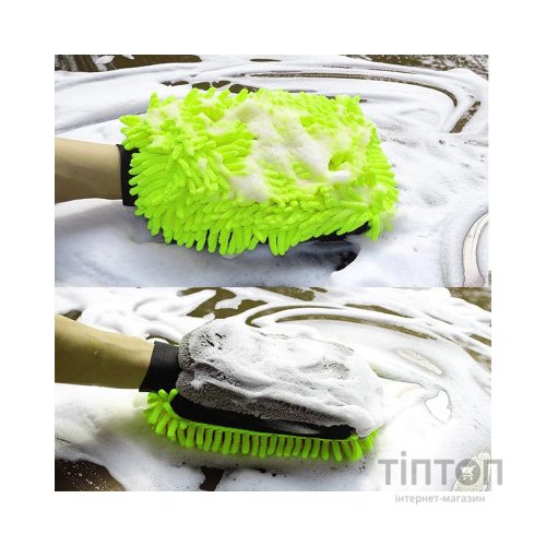 Автомобільна серветка ColorWay Рукавичка з мікрофібри для миття та полірування автомобіля, двостороння (CW-2417)