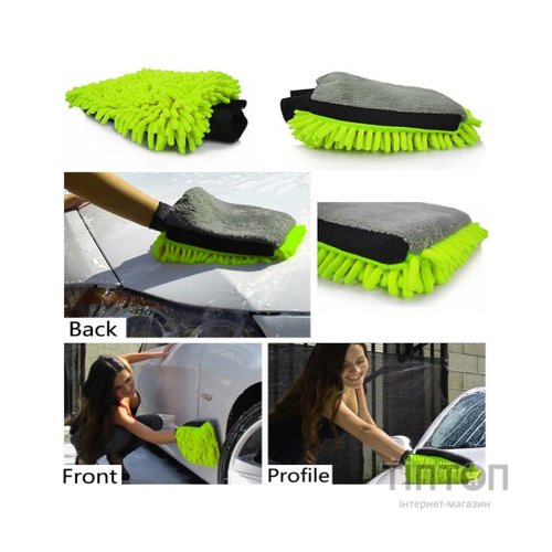 Автомобільна серветка ColorWay Рукавичка з мікрофібри для миття та полірування автомобіля, двостороння (CW-2417)