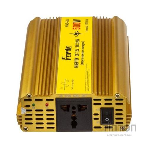 Автомобільний інвертор 12V/220V 500W, чиста синусоїда Porto (MNZ-500)