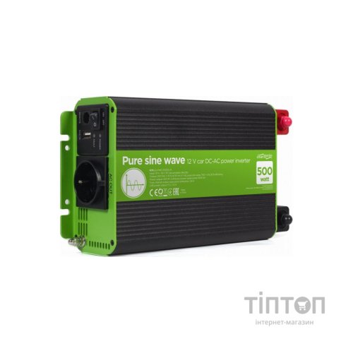 Автомобільний інвертор 12V/230V 500W (1000W peak power) чиста синусоїда EnerGenie (EG-PWC-PS500-01)