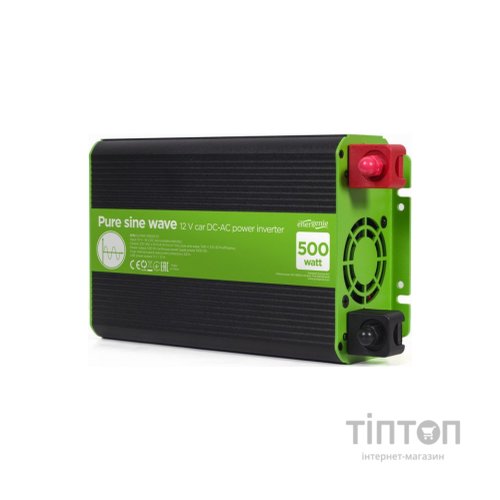 Автомобільний інвертор 12V/230V 500W (1000W peak power) чиста синусоїда EnerGenie (EG-PWC-PS500-01)