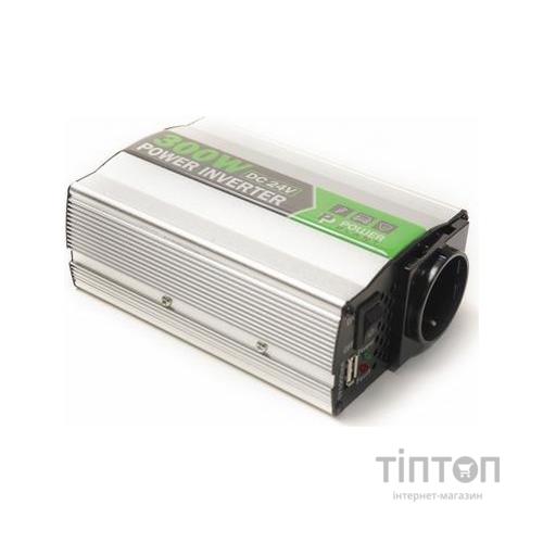 Автомобільний інвертор 24V/220V 300W, USB 5V 1A, HYM300-242 PowerPlant (KD00MS0002)