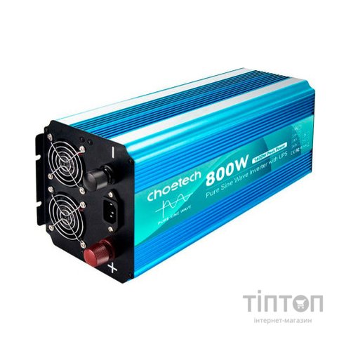 Автомобільний інвертор Choetech 12/220V 800Вт, з функцією ДБЖ, чиста синусоїда (INV-C800WUPS-EU)