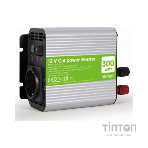 Автомобільний інвертор EnerGenie 12V/220V 300 Вт (EG-PWC300-01)