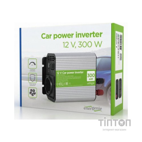 Автомобільний інвертор EnerGenie 12V/220V 300 Вт (EG-PWC300-01)