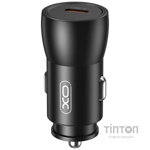 Автомобільний зарядний пристрій XO CC57 25W Metal Car Charger Type-C PD Black