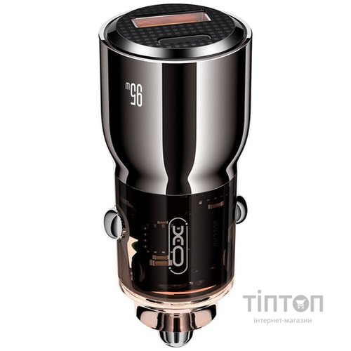 Автомобільний зарядний пристрій XO CC58 95W Car Charger Type-C PD 65W + USB-A 30W (Gray)