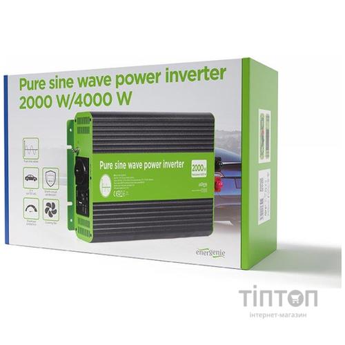 Автомобільний інвертор EnerGenie 12V/230V 2000W (4000W peak power) чиста синусоїда (EG-PWC-PS2000-01)