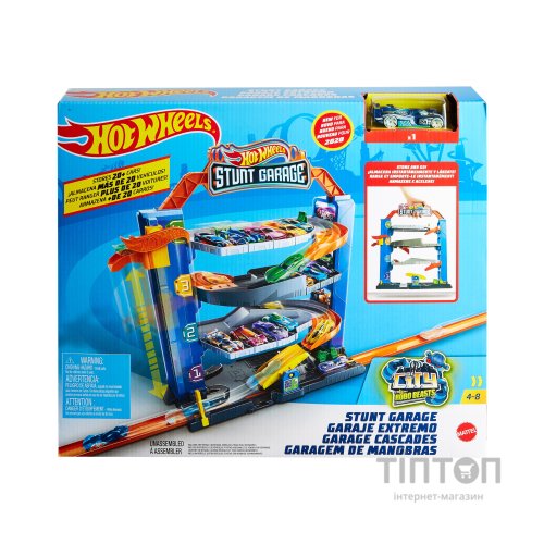 Автотрек Hot Wheels Чотирьохповерховий гараж для машинок (GNL70)
