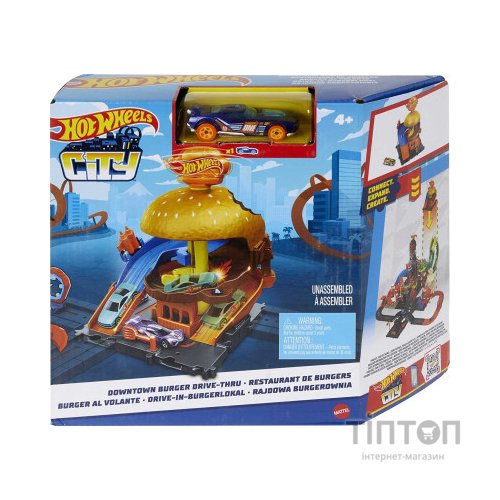 Автотрек Hot Wheels City Бургерна в центрі міста (HDR26)