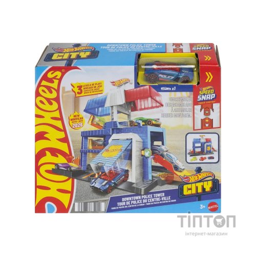 Автотрек Hot Wheels City Поліцейська вежа в місті (JHL74)
