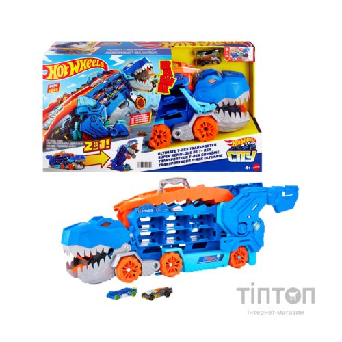 Автотрек Hot Wheels Мега-транспортер Неймовірний Ті-Рекс (HNG50)