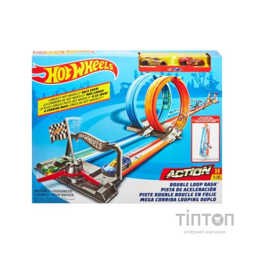 Автотрек Hot Wheels Портативний "Подвійна петля" (GFH85)