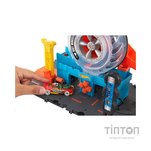 Автотрек Hot Wheels Пригоди та трюки в шиномонтажній (HDP02)