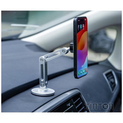 Автотримач XO C148 Universal Magnetic metal 360° rotating Holder Silver