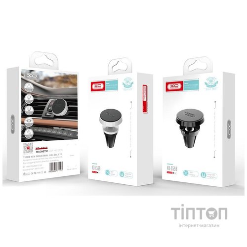 Автотримач XO C55B Air Vent Car Holder Round Magnetic Black