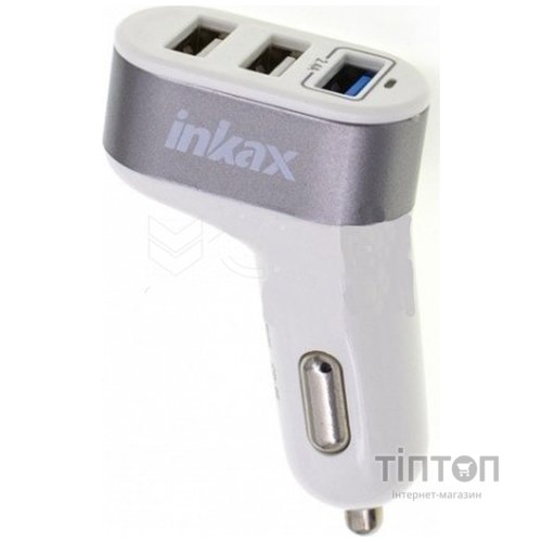 Автомобільний зарядний пристрій Inkax CD-06 3USB 2,4A+ip5/6 cabl