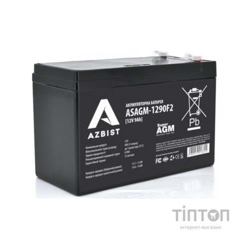 Батарея до ДБЖ AZBIST 12V 9Ah Super AGM (ASAGM-1290F2)