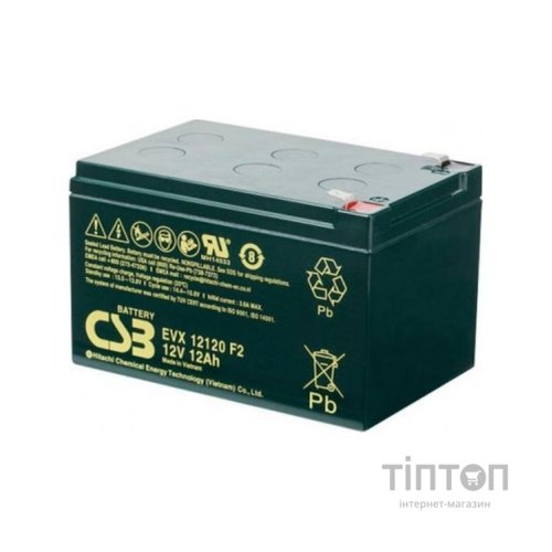 Батарея до ДБЖ CSB EVX12120, 12V 12Ah (EVX12120)
