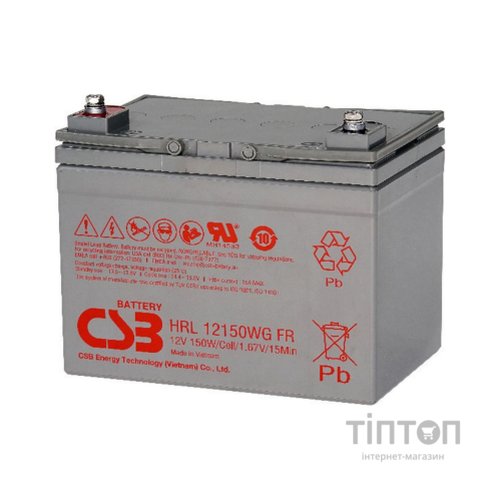 Батарея до ДБЖ CSB HRL12150WFR, 12V 38Ah (HRL12150WFR)