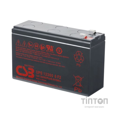 Батарея до ДБЖ CSB UPS123606F2 12V 6Ah (UPS123606F2)