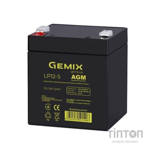 Батарея до ДБЖ Gemix LP 12В 5Ач (LP12-5)