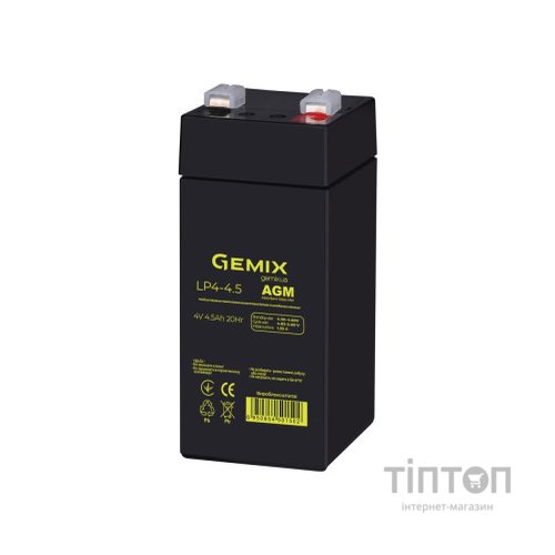 Батарея до ДБЖ Gemix LP 4В 4.5Ач (LP4-4.5)