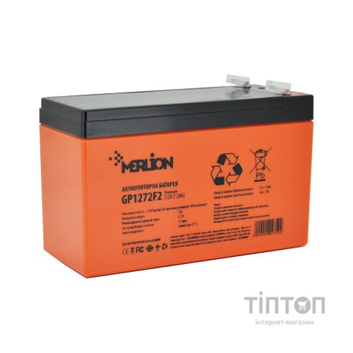 Батарея до ДБЖ Merlion 12V-7.2Ah PREMIUM (GP1272F2PREMIUM)