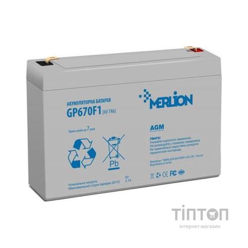 Батарея до ДБЖ Merlion 6V-7Ah (GP670F1)