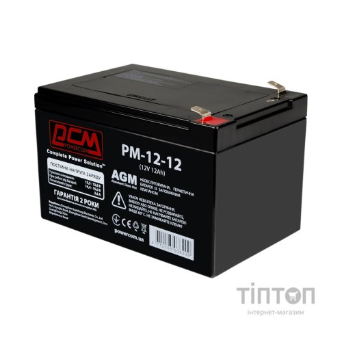 Батарея до ДБЖ Powercom 12В 12Ah (PM-12-12)