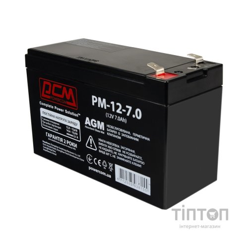 Батарея до ДБЖ Powercom 12В 7Ah (PM-12-7)