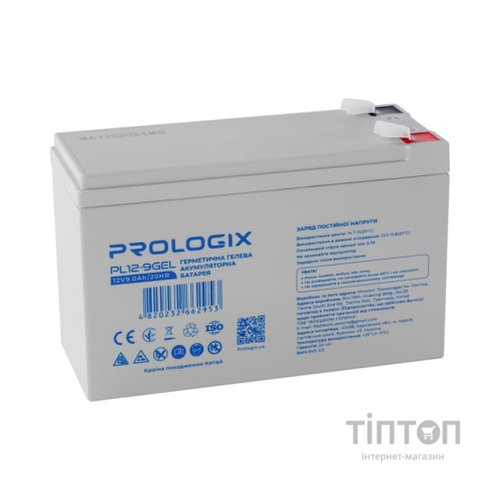Батарея до ДБЖ Prologix 12V-9Ah GEL (PL12-9GEL)
