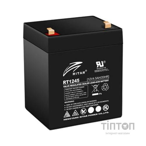 Батарея до ДБЖ Ritar AGM RT1245, 12V-4.5Ah, Black (RT1245B)