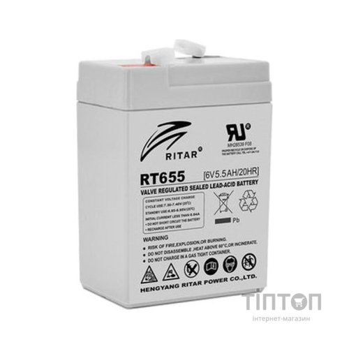 Батарея до ДБЖ Ritar AGM RT655, 6V-5Ah (RT655)