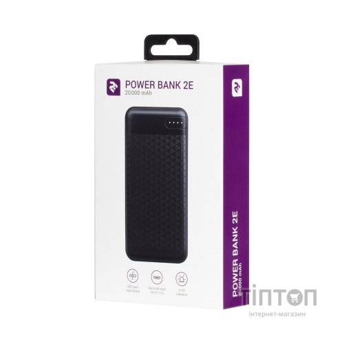 Батарея універсальна 2E 20000mAh, PD+QC 3.0 18W, black (2E-PB2004PD-BLACK)