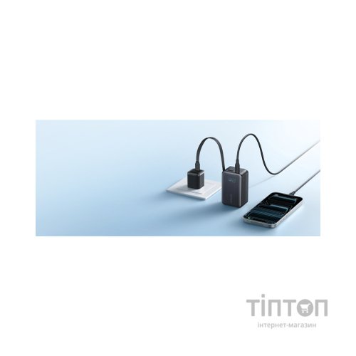 Батарея універсальна Anker 10000mAh Nano 45W Built-In USB-C Cable Black (A1638H11)