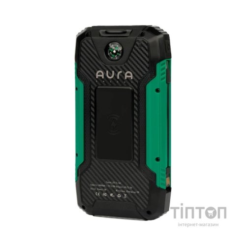 Батарея універсальна AURA NRG-30SE ARM SOLAR 30000mAh Wireless charging Green (PBANRG30SEG)