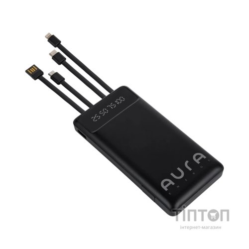 Батарея універсальна AURA NRG10 10000 mAh Black (PBANRG10B)